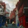 Dickens London Catching Up - Oil On Canvas Paintings - By Cecil Williams, Realism Painting Artist