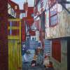 Dickens London Play Ground - Oil On Canvas Paintings - By Cecil Williams, Realism Painting Artist