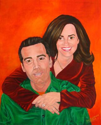 People - Angela And Paul    Sold - Oil On Canvas