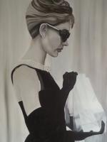 Audrey Hepburn - Oil On Canvas Paintings - By Louisa Coens, Real Painting Artist