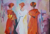 Free Style - Three Sisters - Oil On Canvas