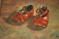 Baby Shoe - Oil On Canvas Paintings - By Louisa Coens, Real Painting Artist