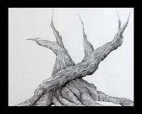 Support - Pen  Ink Drawings - By Jeffrey Locke-Lemert, Surealistic Drawing Artist