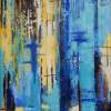 Blue - Oil On Canvas Paintings - By Maria Karalyos, Abstract Painting Artist