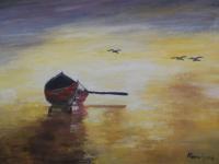 Seascape - Sunset - Oil On Canvas