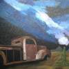 Old Pickup In The Desert - Acrylic Paintings - By Julie Reid, Ok Painting Artist