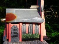 Trinity Church Birdhouse Sideview - Wood And Paint Woodwork - By Sherry Dinkins, Handbuilt Woodwork Artist