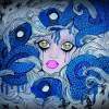 Medusa - Sharpies Acrylic Pray Paint Paintings - By Erika Lara, Happy Sad Painting Artist