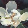 Magnolia - Acrylic And Mixed Media Paintings - By Carolyn Ritter, Realistic Impressionism Painting Artist