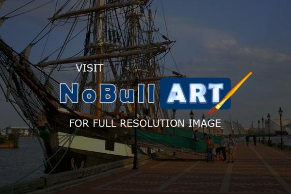 Baltimore-Fells Point - Tall Ship Anchored In Fells Point - Giclee Print