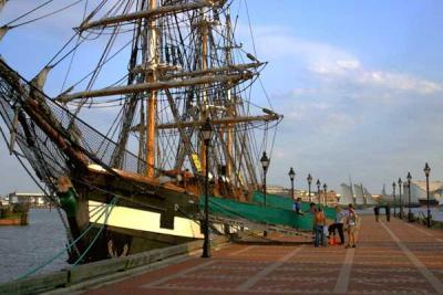 Baltimore-Fells Point - Tall Ship Anchored In Fells Point - Giclee Print