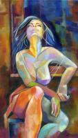 Echos Of Color - Acrylic On Canvas Paintings - By Jorge Namerow, Nude Figure Painting Artist