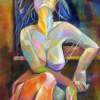 Echos Of Color - Acrylic On Canvas Paintings - By Jorge Namerow, Nude Figure Painting Artist