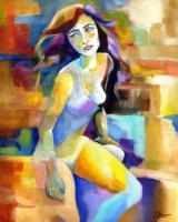 Eternity - Acrylic On Canvas Paintings - By Jorge Namerow, Nude Figure Painting Artist
