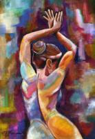 Aura Dancer - Acrylic On Canvas Paintings - By Jorge Namerow, Nude Figure Painting Artist