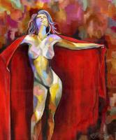 Unveil - Acrylic On Canvas Paintings - By Jorge Namerow, Nude Figure Painting Artist