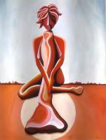 El Valle De Eva - Acrylic On Canvas Paintings - By Jorge Namerow, Nude Figure Painting Artist