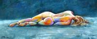Sipphire By Jorge Namerow - Acrylic On Canvas Paintings - By Jorge Namerow, Nude Figure Painting Artist