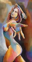 Spells - Acrylic On Canvas Paintings - By Jorge Namerow, Nude Figure Painting Artist