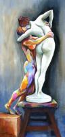 Soulmate By Jnamerow - Acrylic On Canvas Paintings - By Jorge Namerow, Nude Figure Painting Artist
