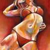 Fiercely - Acrylic On Canvas Paintings - By Jorge Namerow, Nude Figure Painting Artist