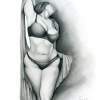 Silk Veil - Graphite O Paper Drawings - By Jorge Namerow, Figurative Drawing Artist