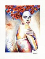 Hope - Water Colors Paintings - By Jorge Namerow, Figurative Painting Artist