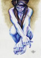 Awe - Water Colors Paintings - By Jorge Namerow, Figurative Painting Artist