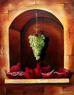 Art - Love Fruits In Arch - Oil On Canvas