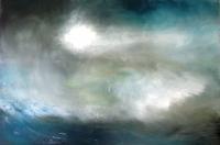 About To Hit - Acrylic On Box Canvas Paintings - By Laurence Chandler, Abstract Seascape Hint Towards Painting Artist