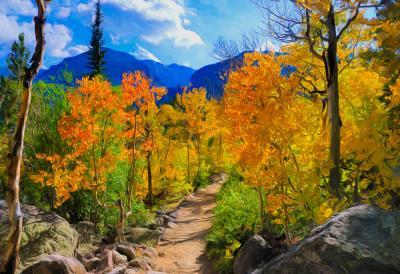 Landscapes - Bear Lake Trail - Giclee On Canvas