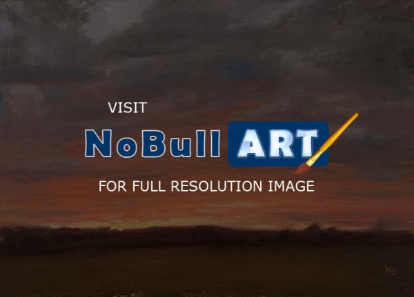 Paintings - Sunset Tunarp - Oil On Panel