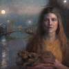 Dusk - Oil On Linen Paintings - By Zacheriah Kramer, Symbolic Figurative Painting Artist