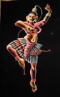Dancer - Fabric Paintings - By Sudath Berugoda Arachchi, Black Velvet Painting Artist