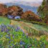 Larkspur Pajaro Valley - Pastel Paintings - By Lisa Couper, Impressionism Painting Artist