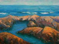 Tidepool Asilomar - Pastel Paintings - By Lisa Couper, Impressionism Painting Artist