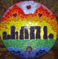 Stonehenge - Mosaic Glasswork - By Ava Mosaic, Mosaic Glasswork Artist