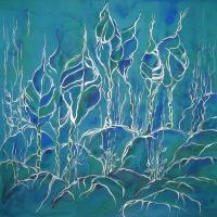 Deep Blue - Water Paintings - By Daniela Atanasova, Abstract Painting Artist