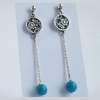 Silver Earrings With Turquoise - Silver Work Jewelry - By Shani Shtaingart, Romantic Jewelry Artist