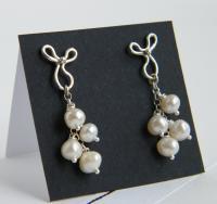 Silver Earrings With Pearls - Silver Work Jewelry - By Shani Shtaingart, Romantic Jewelry Artist