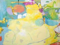 Abstract Landscape - August Garden - Acrylic With Caran Dache