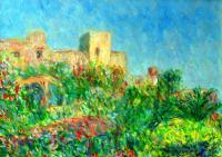 Castle Of Solanto - Oil On Canvas Paintings - By Mario Sampieri, Impressionist Painting Artist