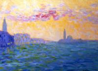 Venezia - Tramonto In Laguna - Oil On Canvas