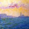 Tramonto In Laguna - Oil On Canvas Paintings - By Mario Sampieri, Impressionist Painting Artist