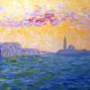 Tramonto In Laguna - Oil On Canvas Paintings - By Mario Sampieri, Impressionist Painting Artist