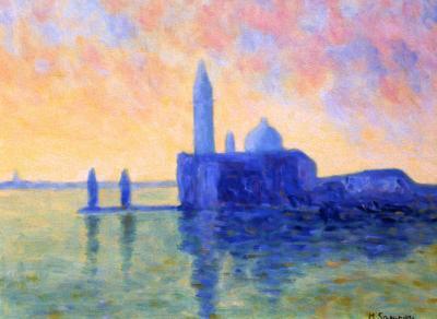 Venezia - Quietw In Laguna - Oil On Canvas