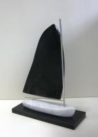 Sailboat - Marble Sculptures - By Jef Geerts, Figurative Sculpture Artist