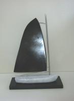 Sailboat - Marble Sculptures - By Jef Geerts, Figurative Sculpture Artist