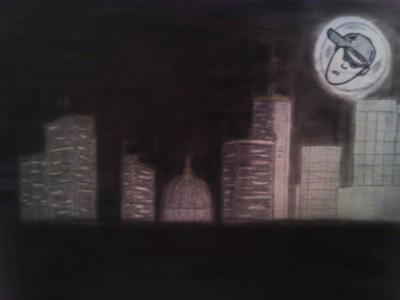 Portraits - Atl Skyline Mment - Pencil Charcoal