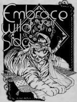 Embrace Your Wild Side - Ink On Paper Drawings - By Irene Mazzo, Illustration Drawing Artist